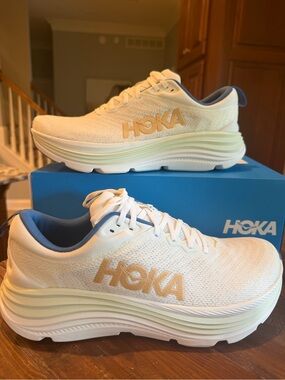 HOKA Men’s Gaviota 5 Running shoes, Frost/Gold. Brand New In Box! Hard to find.